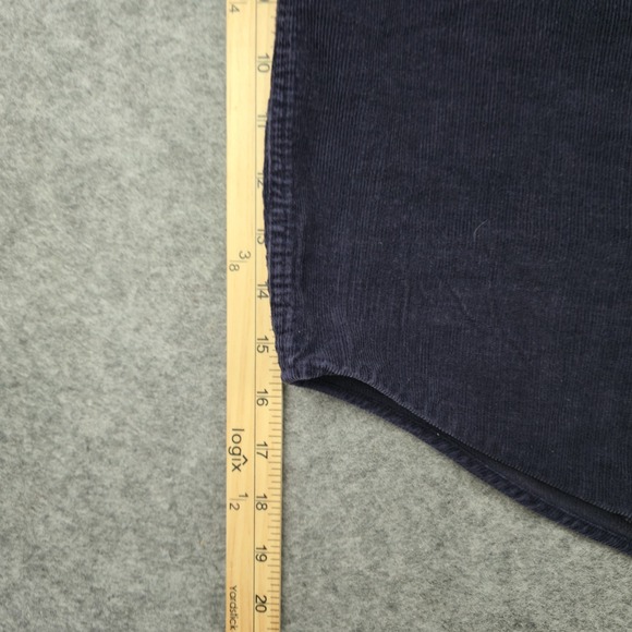 J. Crew Oarsman Shirt Navy Blue Corduroy Mens Large Button Down Long Sleeve VTG - Picture 5 of 6